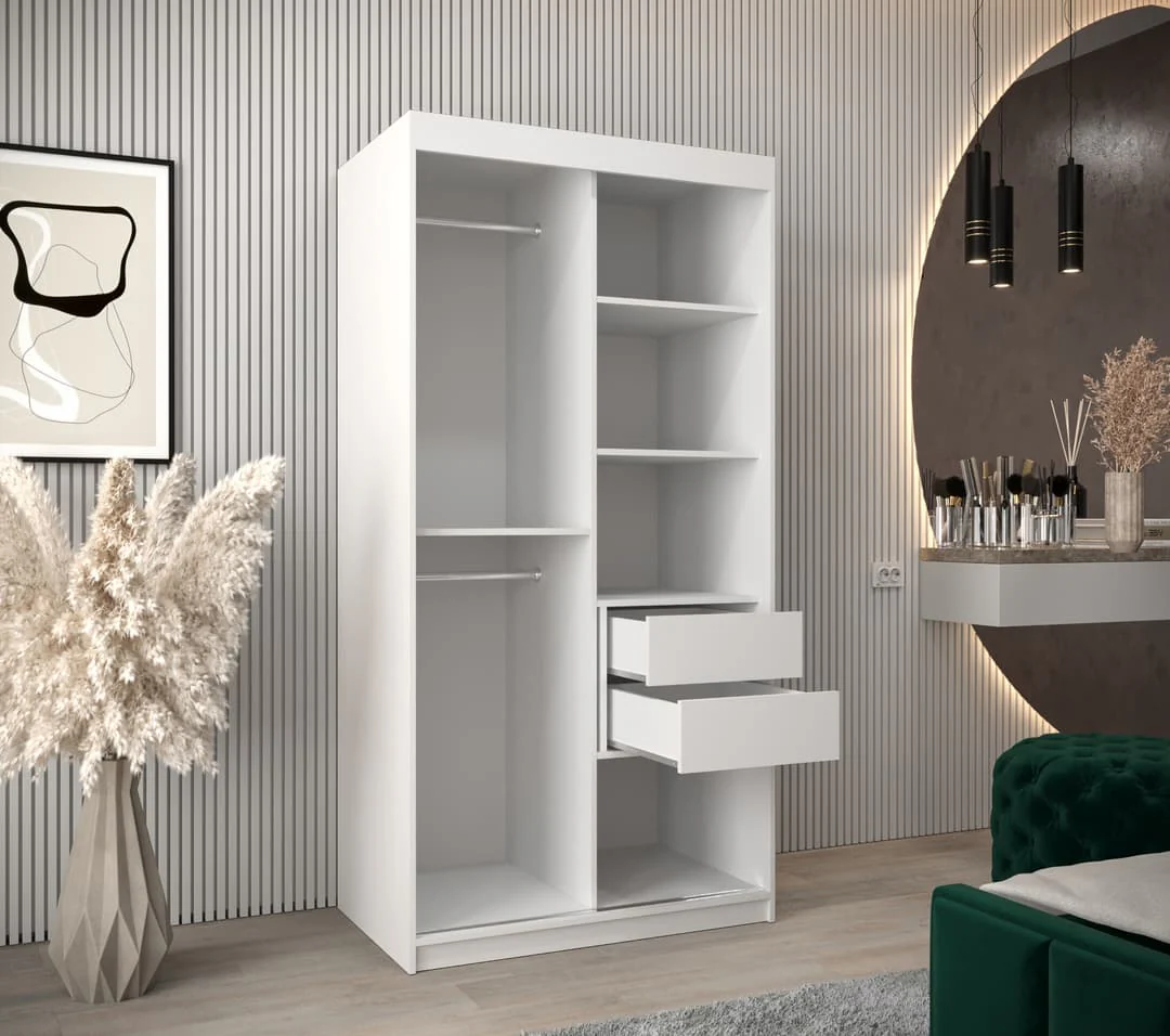 Tokyo II Sliding Door Wardrobe 100cm - Image 12
