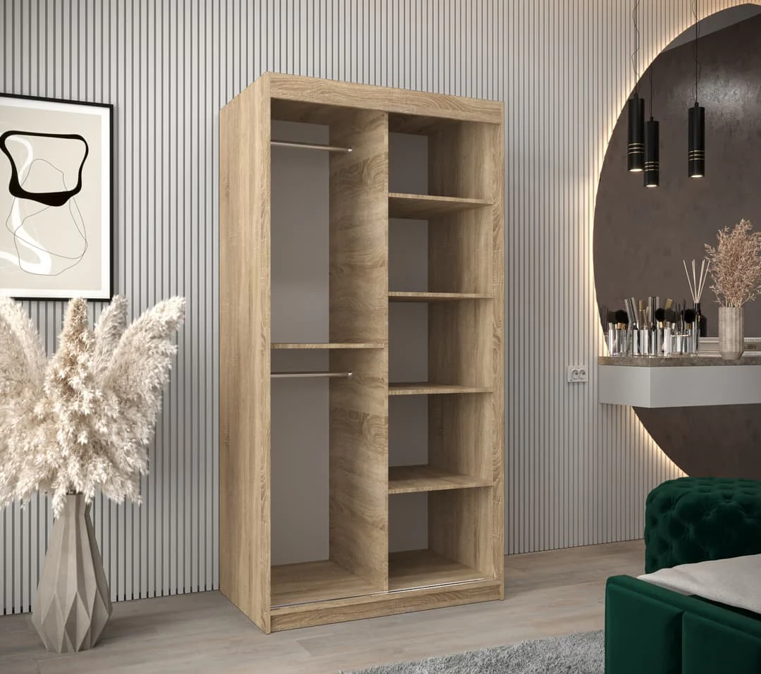 Tokyo III Sliding Door Wardrobe 100cm - Image 15