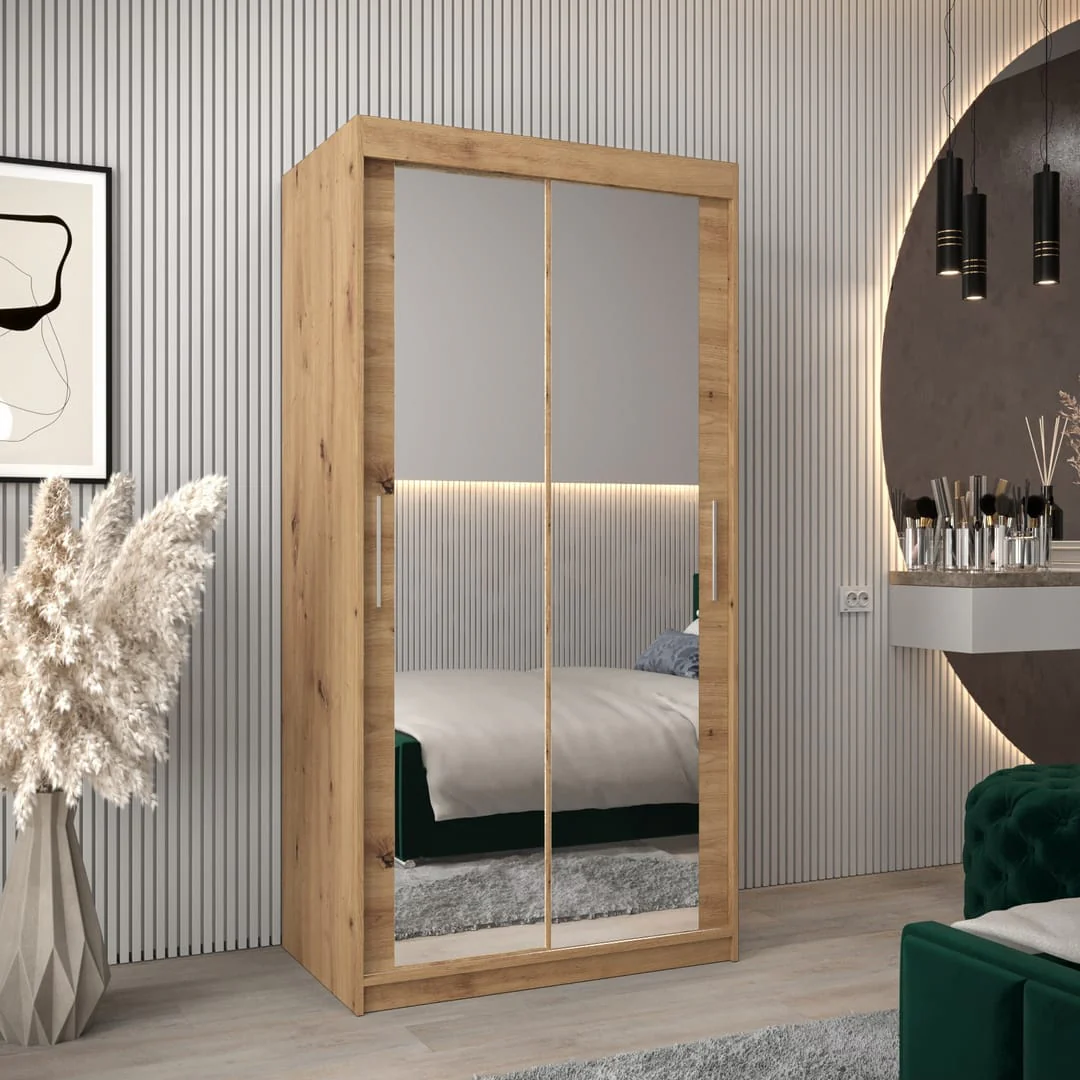 Tokyo III Sliding Door Wardrobe 100cm - Image 5