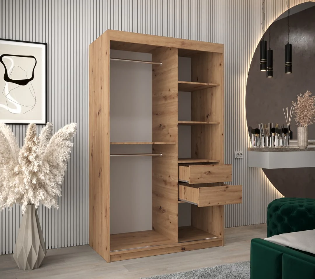 Tokyo III Sliding Door Wardrobe 120cm - Image 8