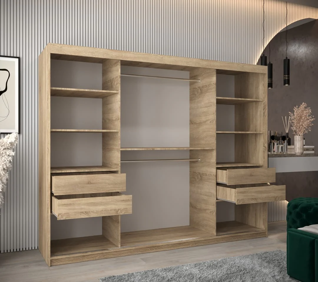 Tokyo III Sliding Door Wardrobe 250cm - Image 16