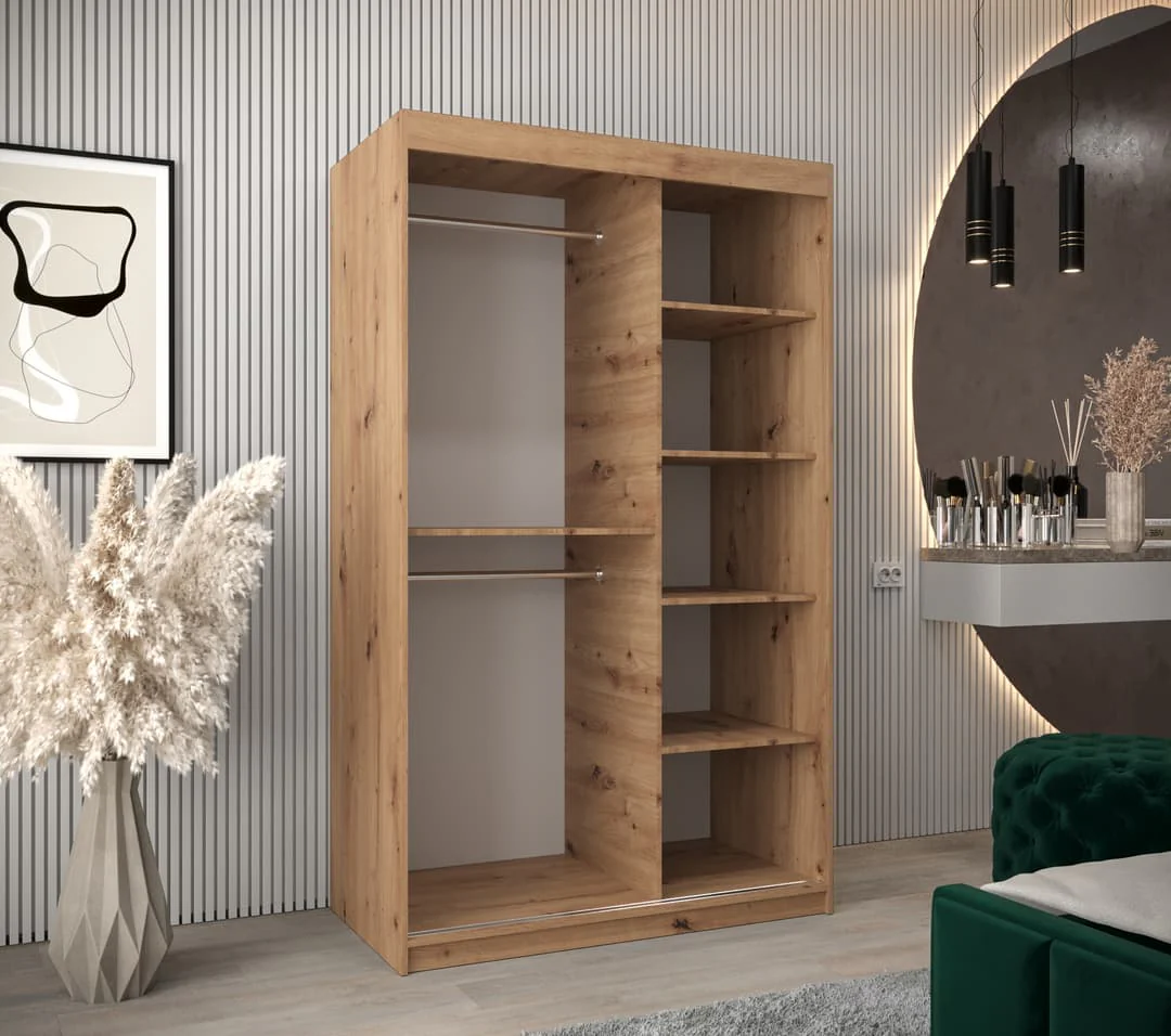 Tokyo Sliding Door Wardrobe 120cm - Image 7