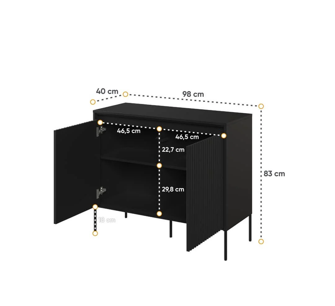 Trend TR-02 Sideboard Cabinet 98cm - Image 6
