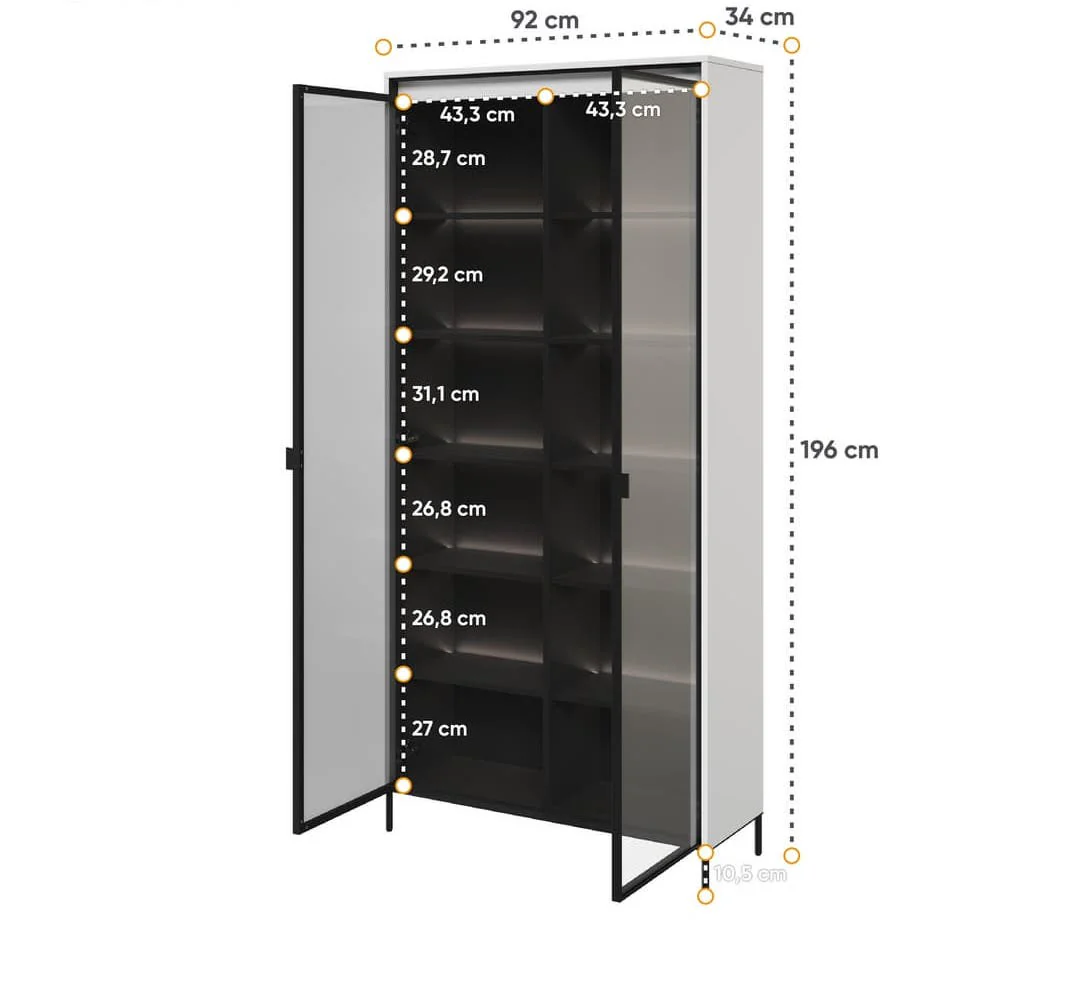 Trend TR-07 Tall Display Cabinet 92cm - Image 15
