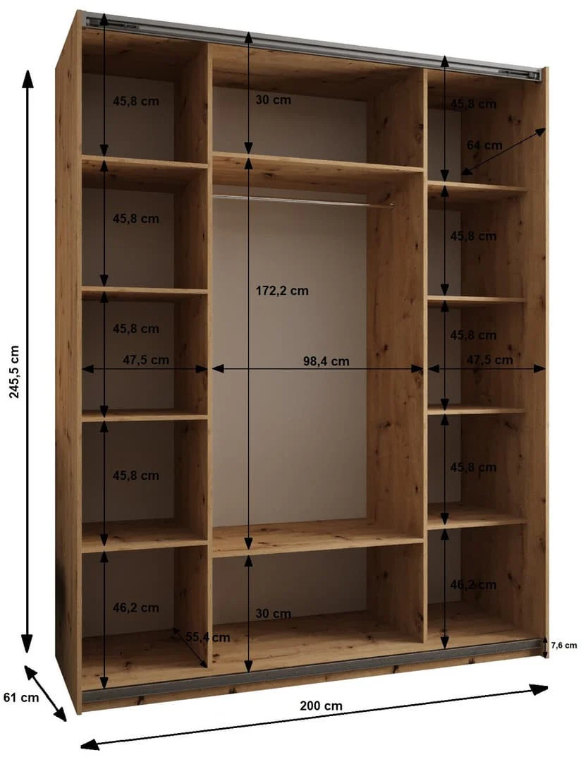 Trosa I Sliding Door Wardrobe 200cm - Image 6