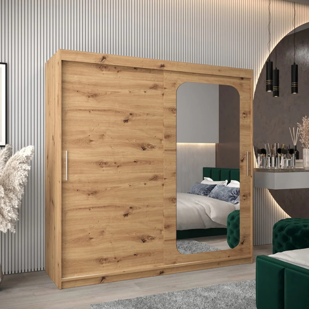 Uppsala T2 Sliding Door Wardrobe 200cm - Image 7