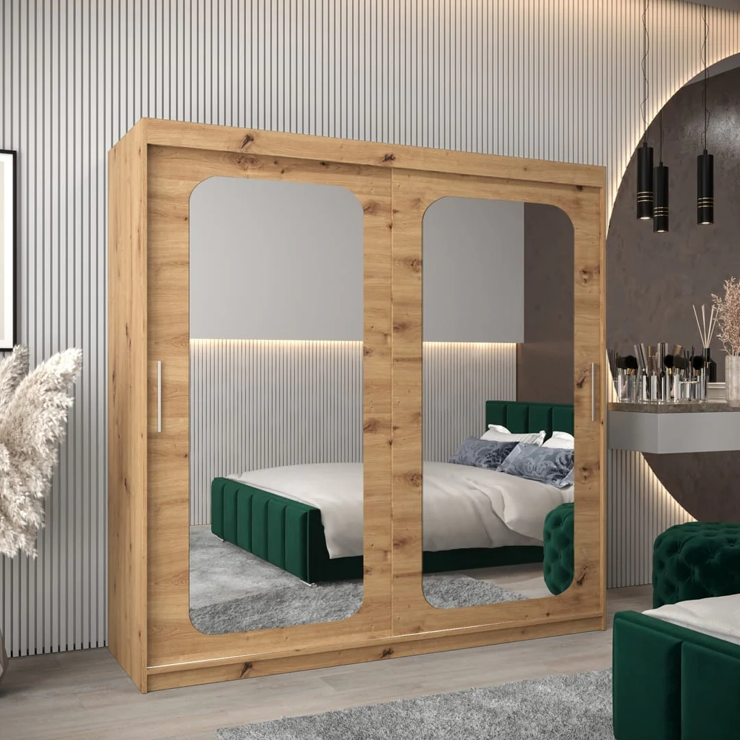 Uppsala T3 Sliding Door Wardrobe 200cm - Image 5
