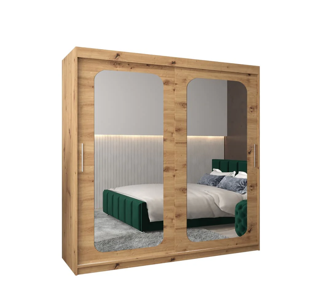 Uppsala T3 Sliding Door Wardrobe 200cm - Image 6