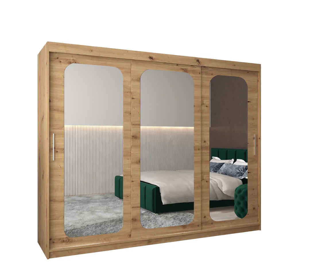 Uppsala T3 Sliding Door Wardrobe 250cm - Image 2