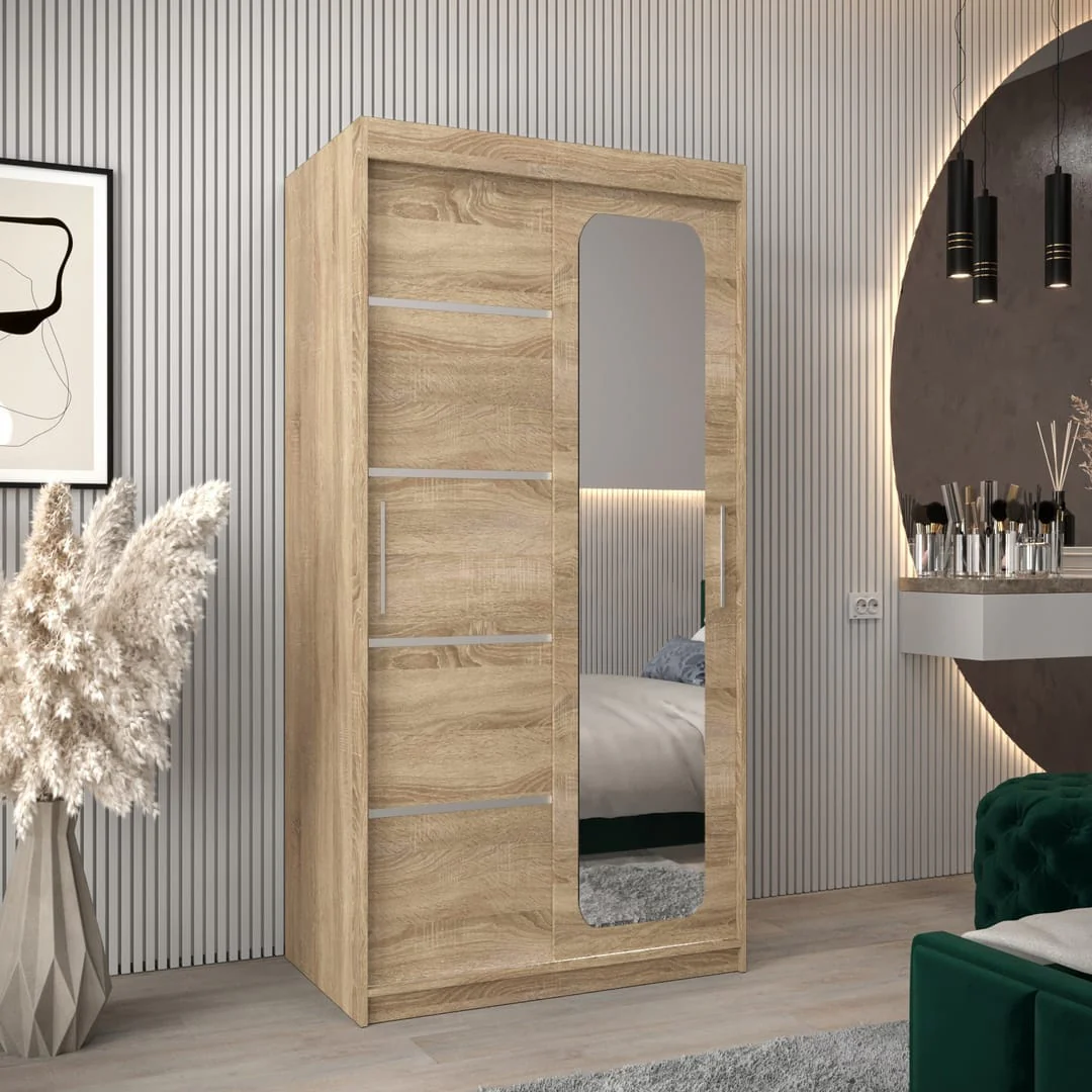 Uppsala V2 Sliding Door Wardrobe 100cm - Image 14