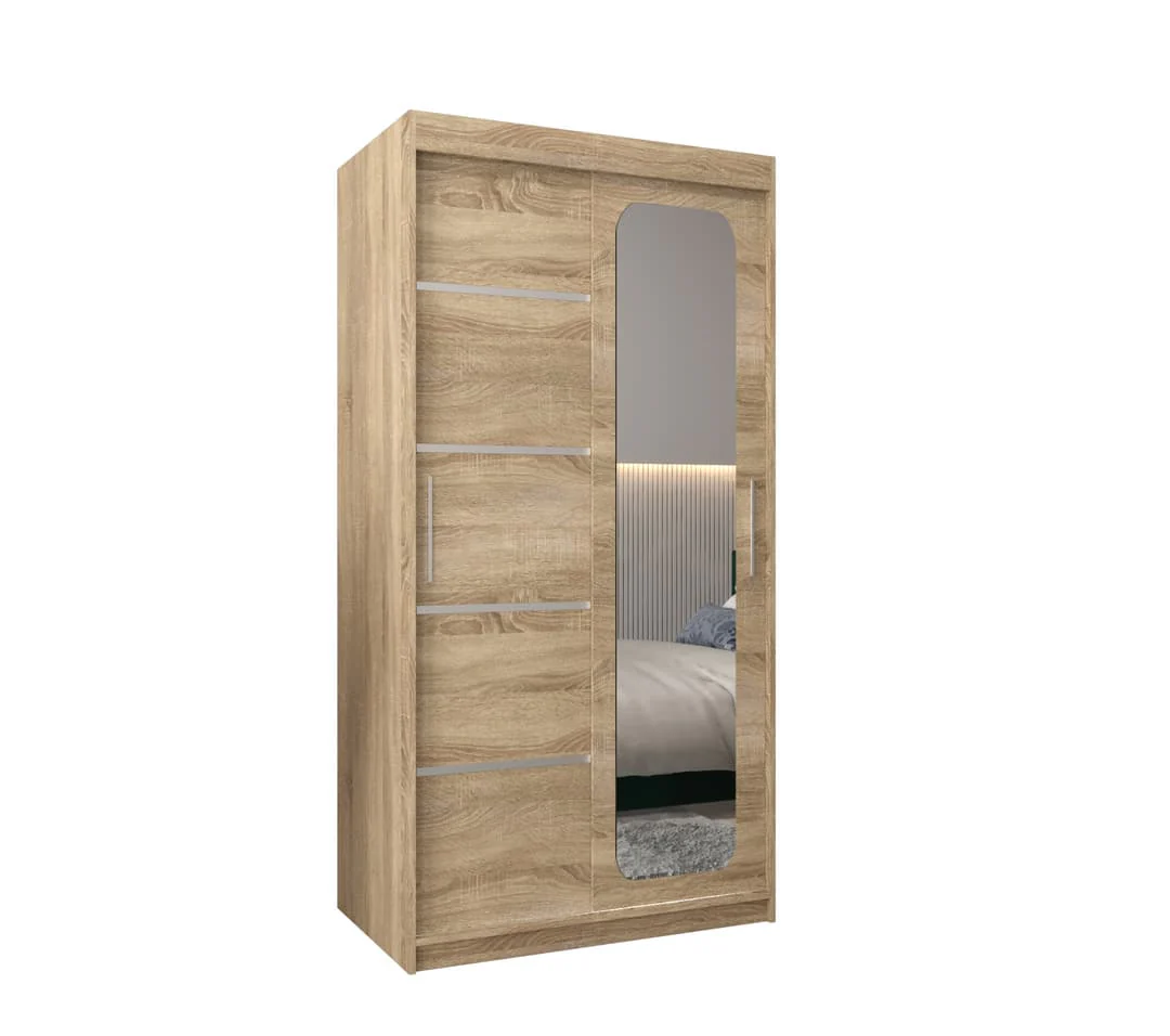 Uppsala V2 Sliding Door Wardrobe 100cm - Image 15