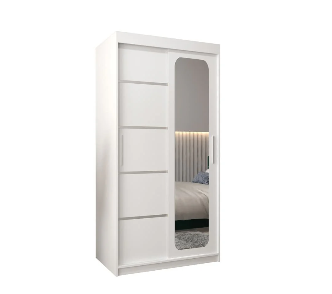 Uppsala V2 Sliding Door Wardrobe 100cm - Image 2