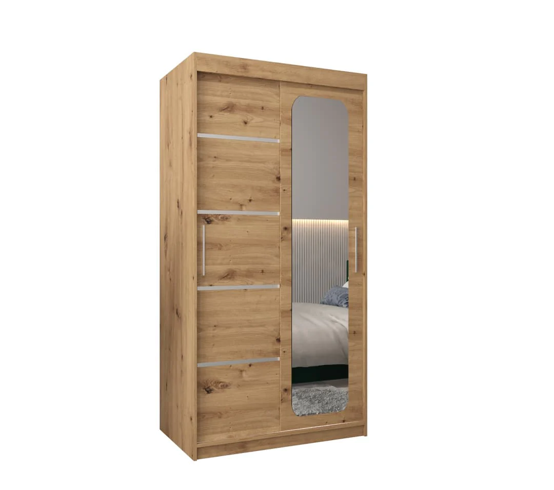 Uppsala V2 Sliding Door Wardrobe 100cm - Image 6