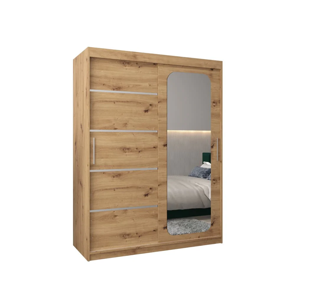 Uppsala V2 Sliding Door Wardrobe 150cm - Image 6