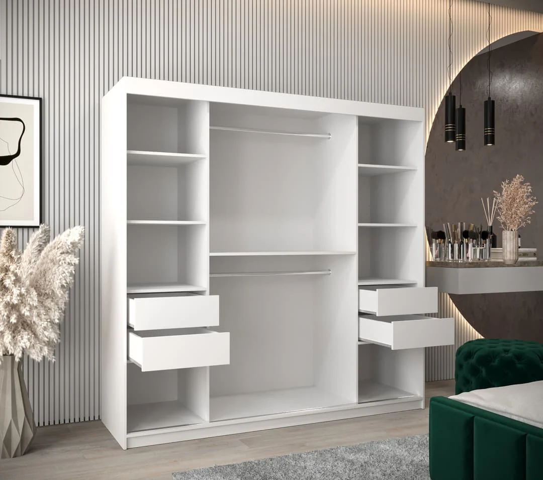 Uppsala V2 Sliding Door Wardrobe 200cm - Image 4