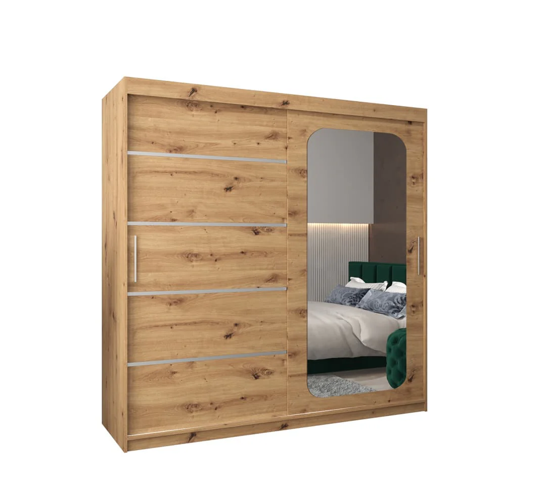 Uppsala V2 Sliding Door Wardrobe 200cm - Image 6