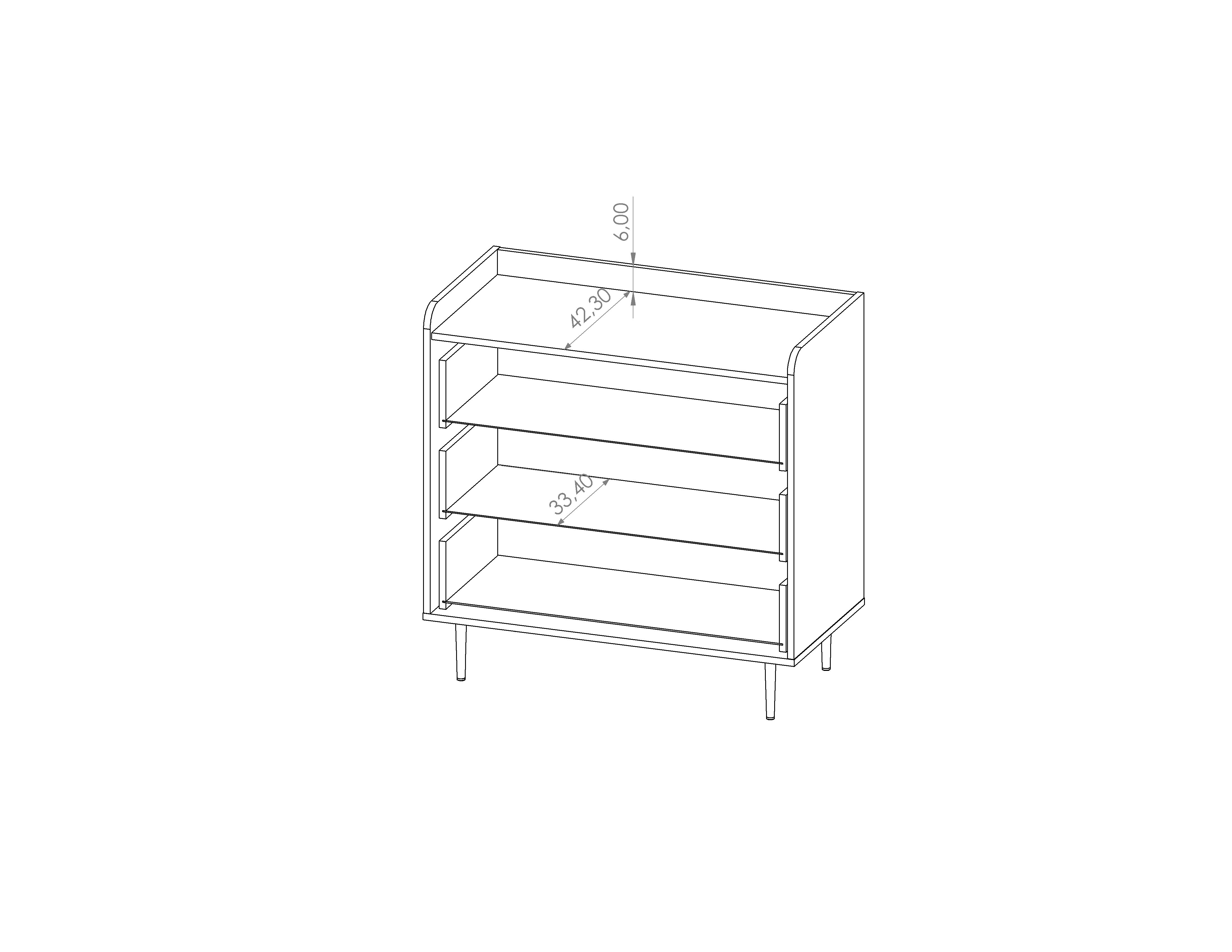 Vasina 02 Chest of Drawers 90cm - Image 5
