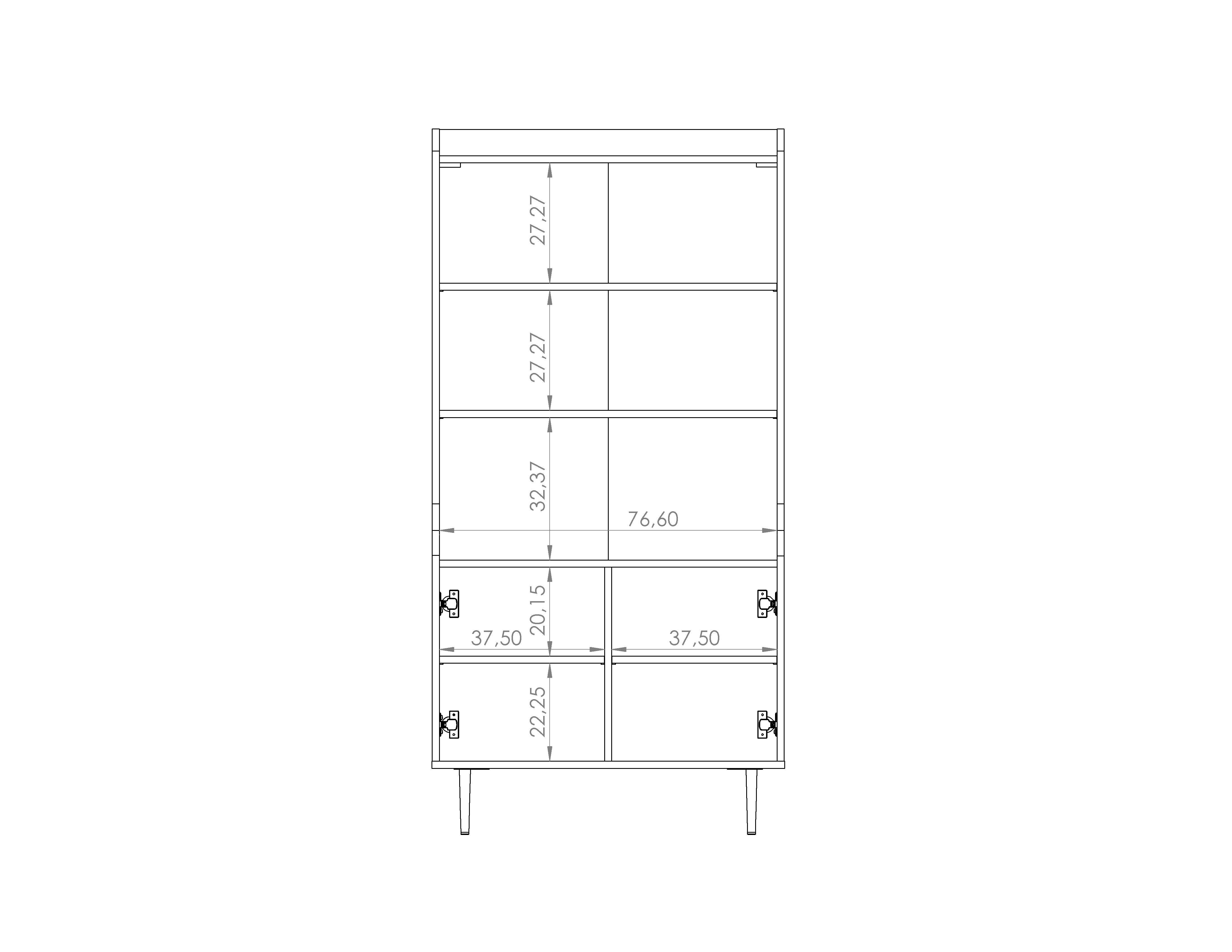 Vasina 06 Bookcase 80cm - Image 6
