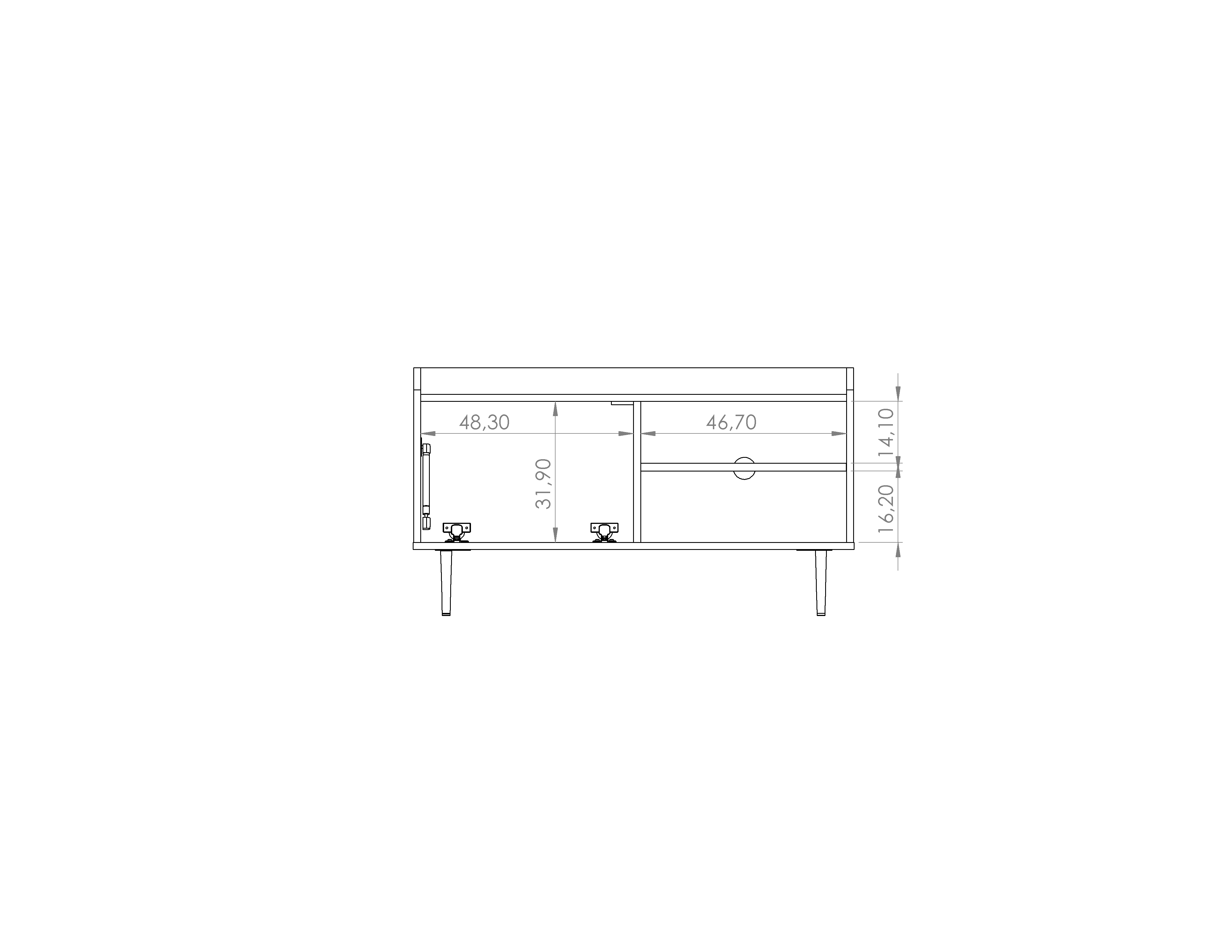 Vasina 07 TV Cabinet 100cm - Image 6