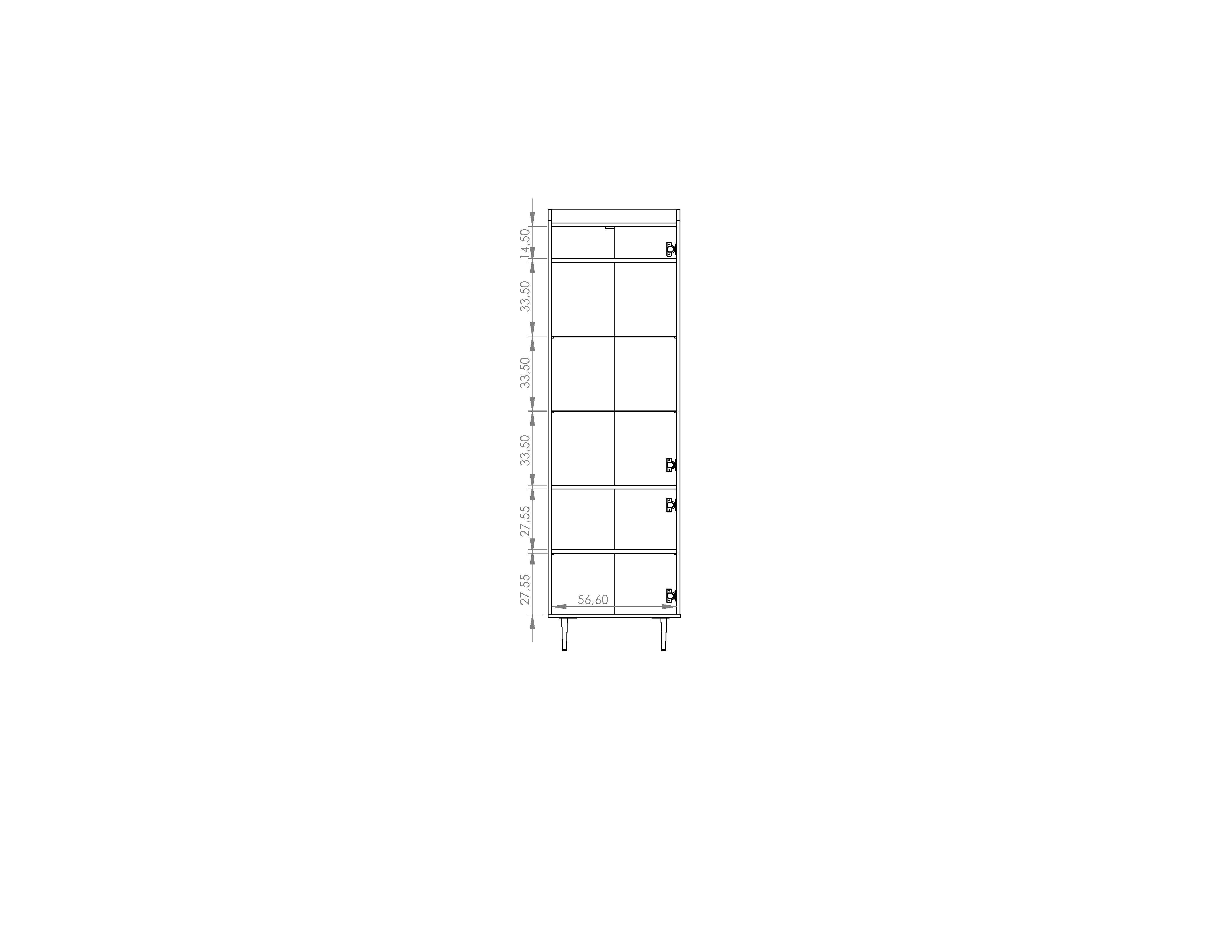 Vasina 09 Tall Display Cabinet 60cm - Image 6