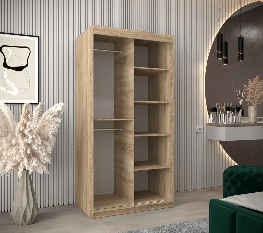 Verona 01 Sliding Door Wardrobe 100cm - Image 16