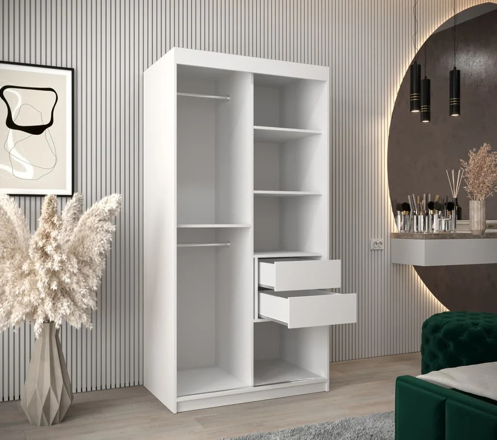 Verona 01 Sliding Door Wardrobe 100cm - Image 4