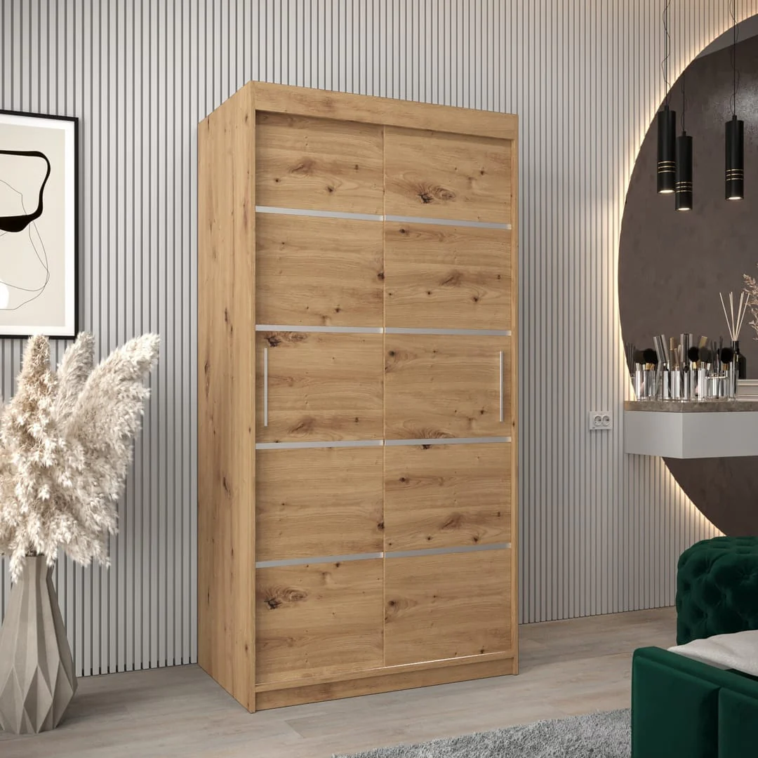 Verona 01 Sliding Door Wardrobe 100cm - Image 5
