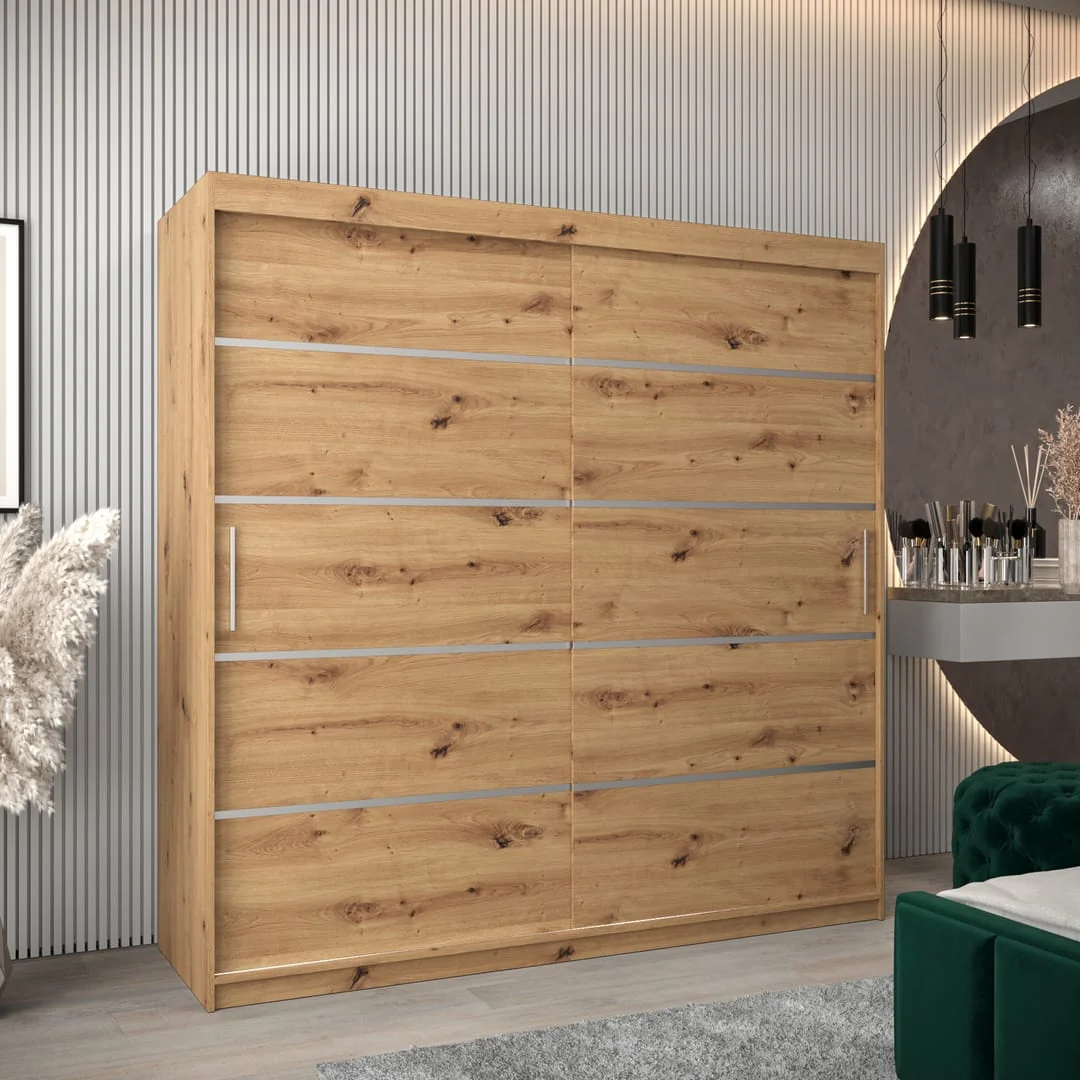 Verona 01 Sliding Door Wardrobe 200cm - Image 5
