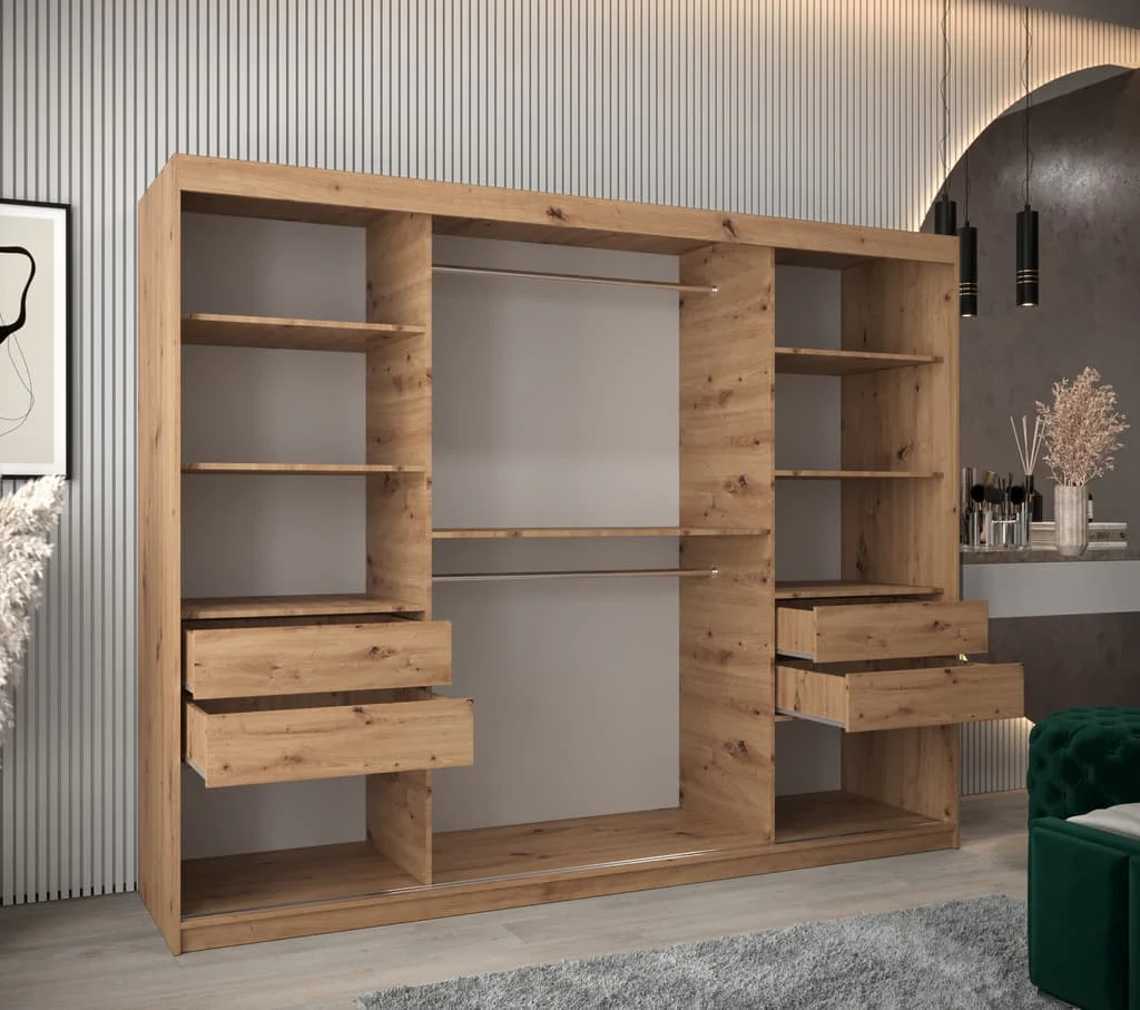 Verona 01 Sliding Door Wardrobe 250cm - Image 9