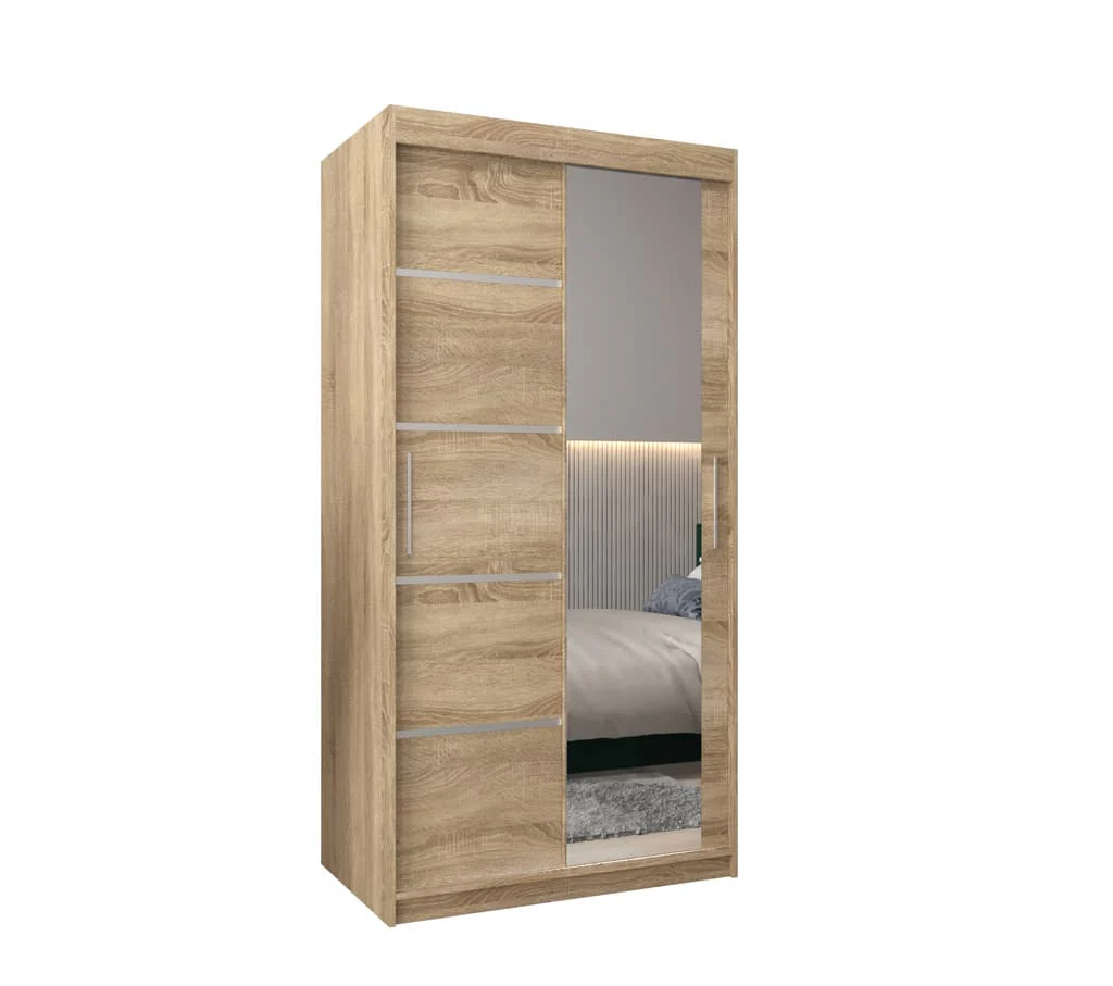 Verona 02 Sliding Door Wardrobe 100cm - Image 15