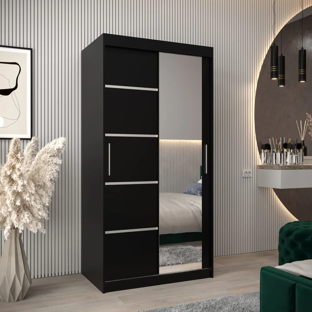 Verona 02 Sliding Door Wardrobe 100cm - Image 9