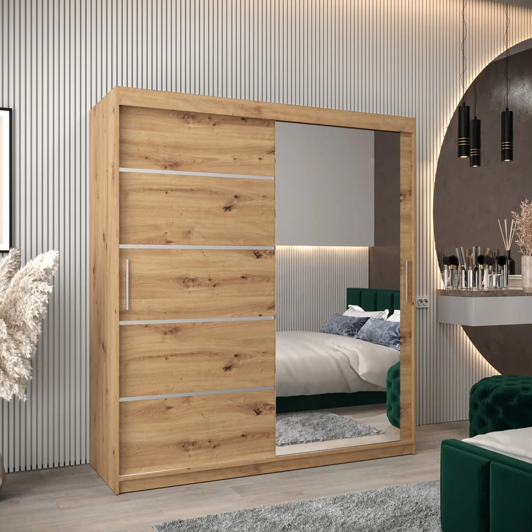 Verona 02 Sliding Door Wardrobe 180cm - Image 4