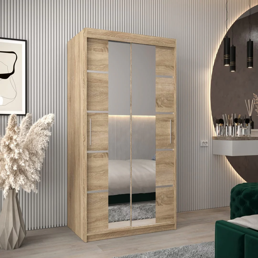 Verona 04 Sliding Door Wardrobe 100cm - Image 13