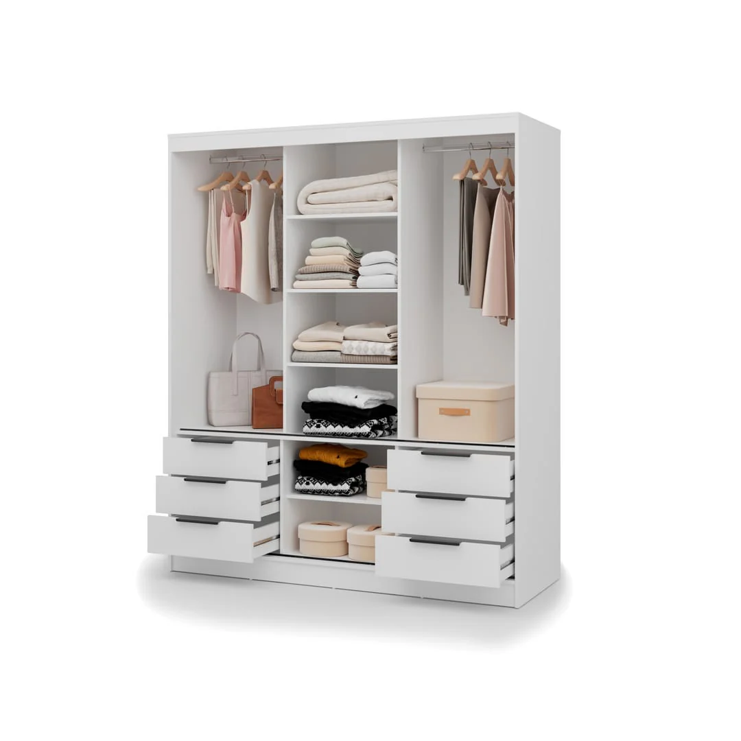 Vira Sliding Door Wardrobe 180cm - Image 4