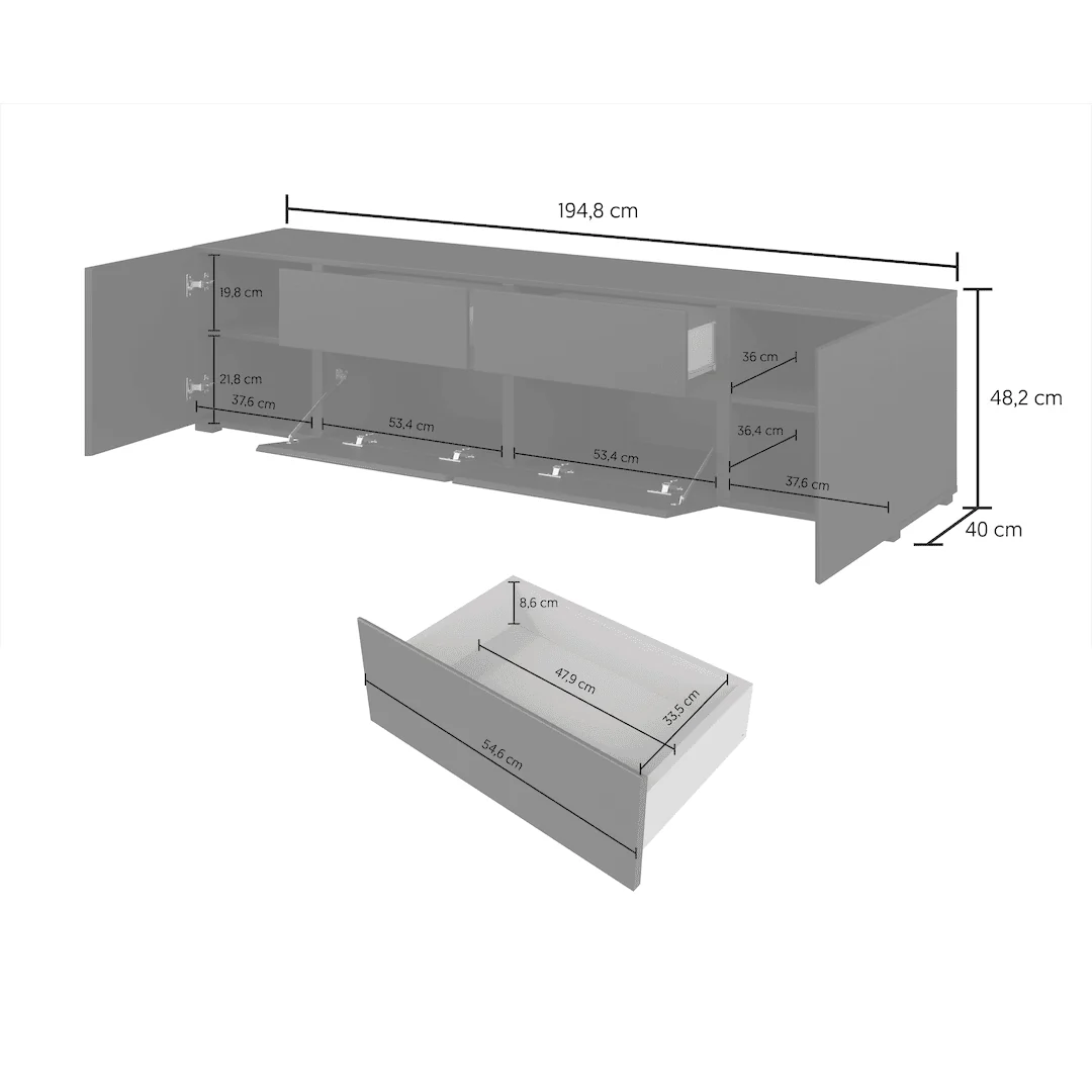 Visby TV Cabinet 195cm - Image 12
