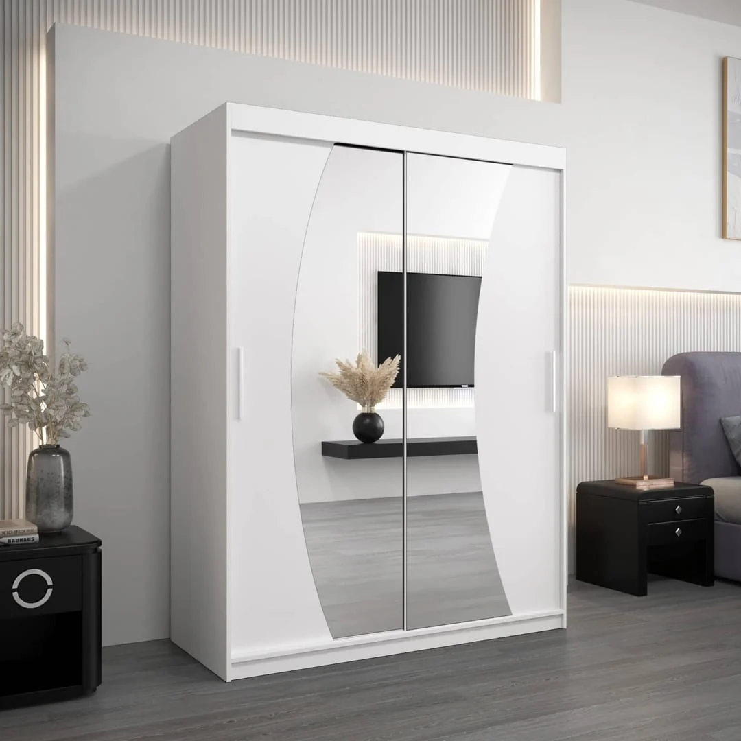 Wave Sliding Door Wardrobe 150cm