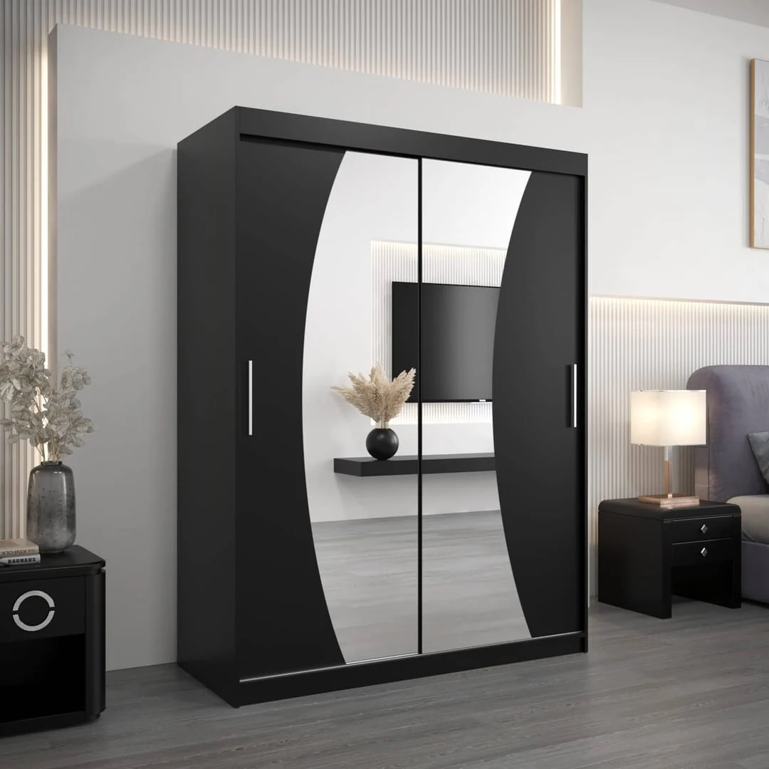 Wave Sliding Door Wardrobe 150cm - Image 10
