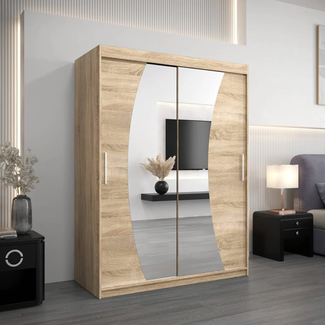 Wave Sliding Door Wardrobe 150cm - Image 14