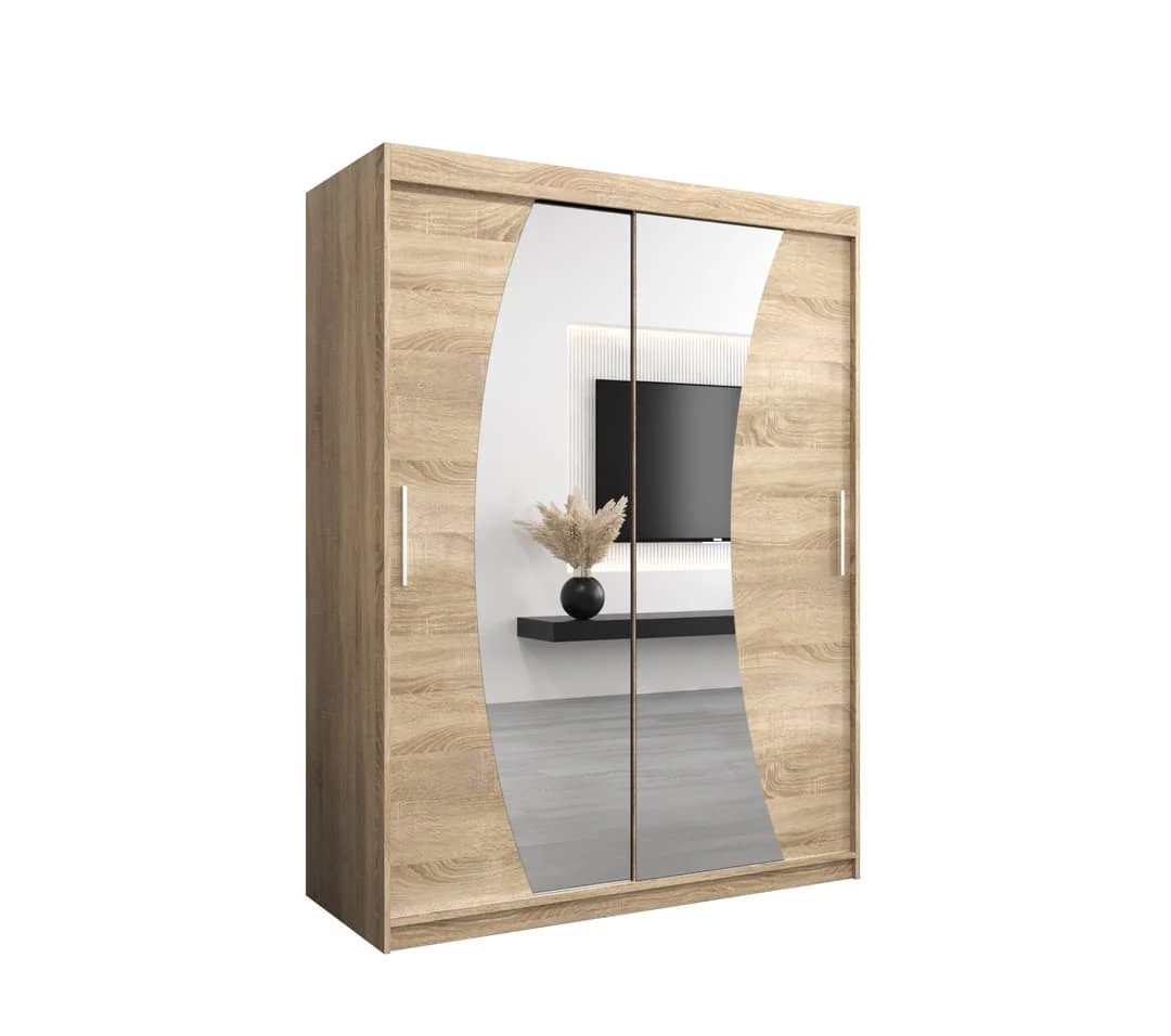 Wave Sliding Door Wardrobe 150cm - Image 15