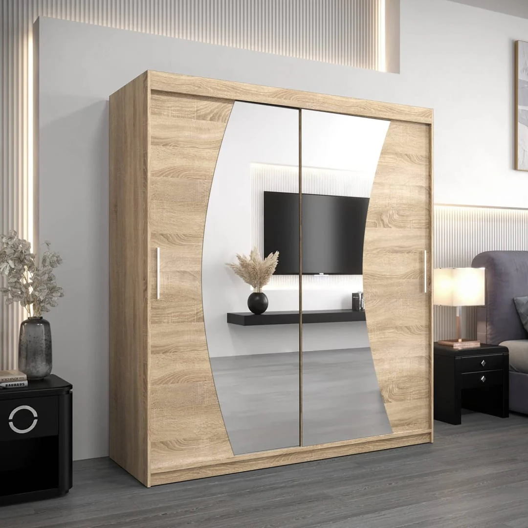 Wave Sliding Door Wardrobe 180cm