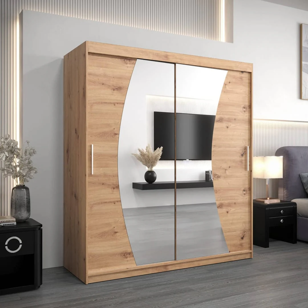 Wave Sliding Door Wardrobe 180cm - Image 13