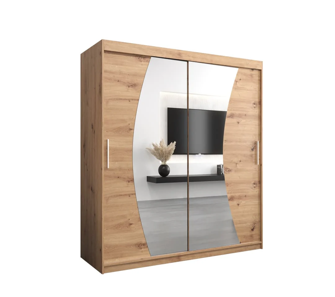 Wave Sliding Door Wardrobe 180cm - Image 14