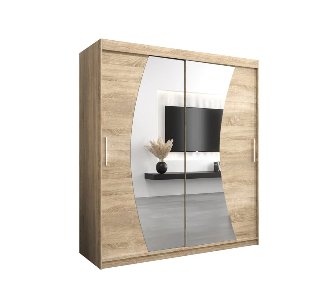 Wave Sliding Door Wardrobe 180cm - Image 2