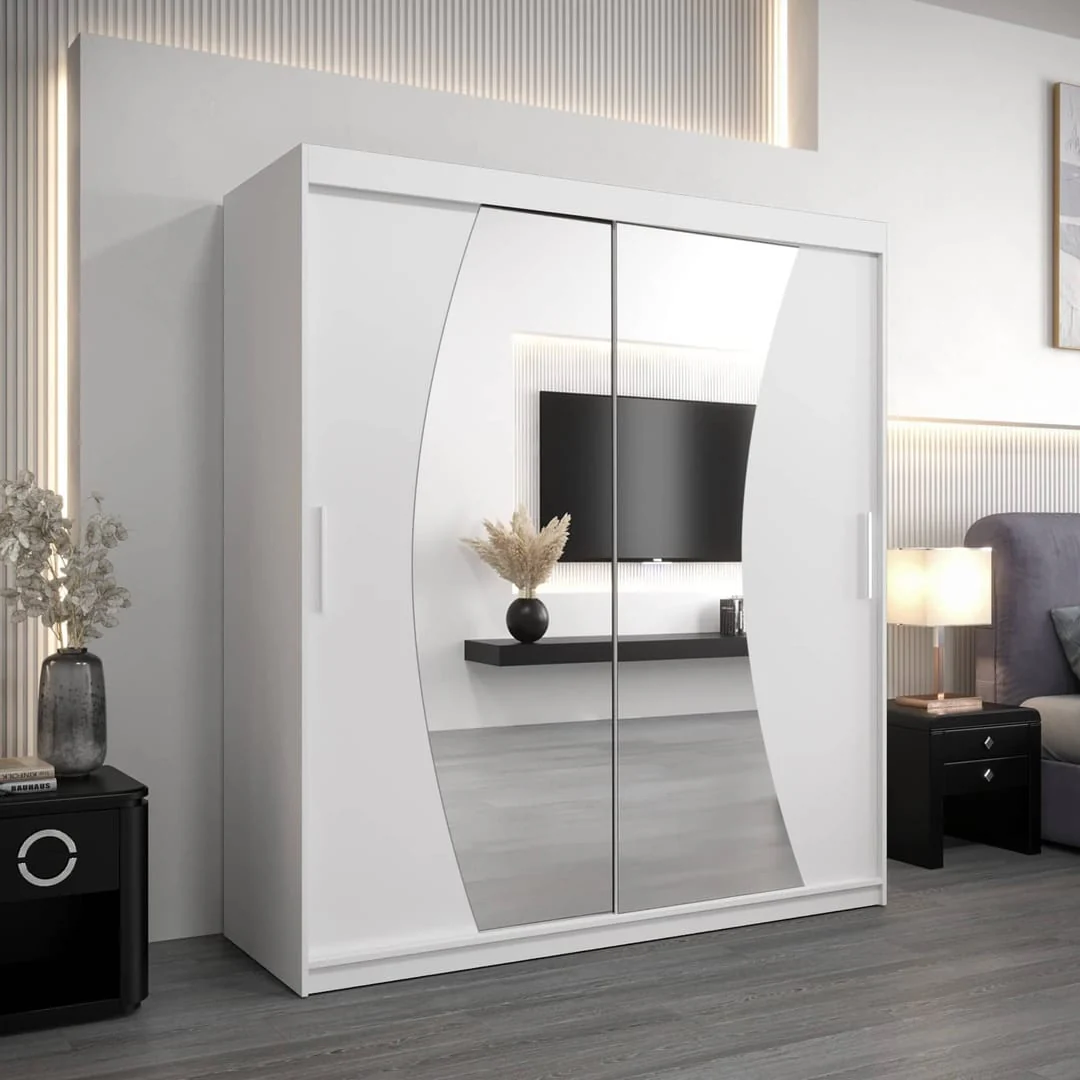 Wave Sliding Door Wardrobe 180cm - Image 5