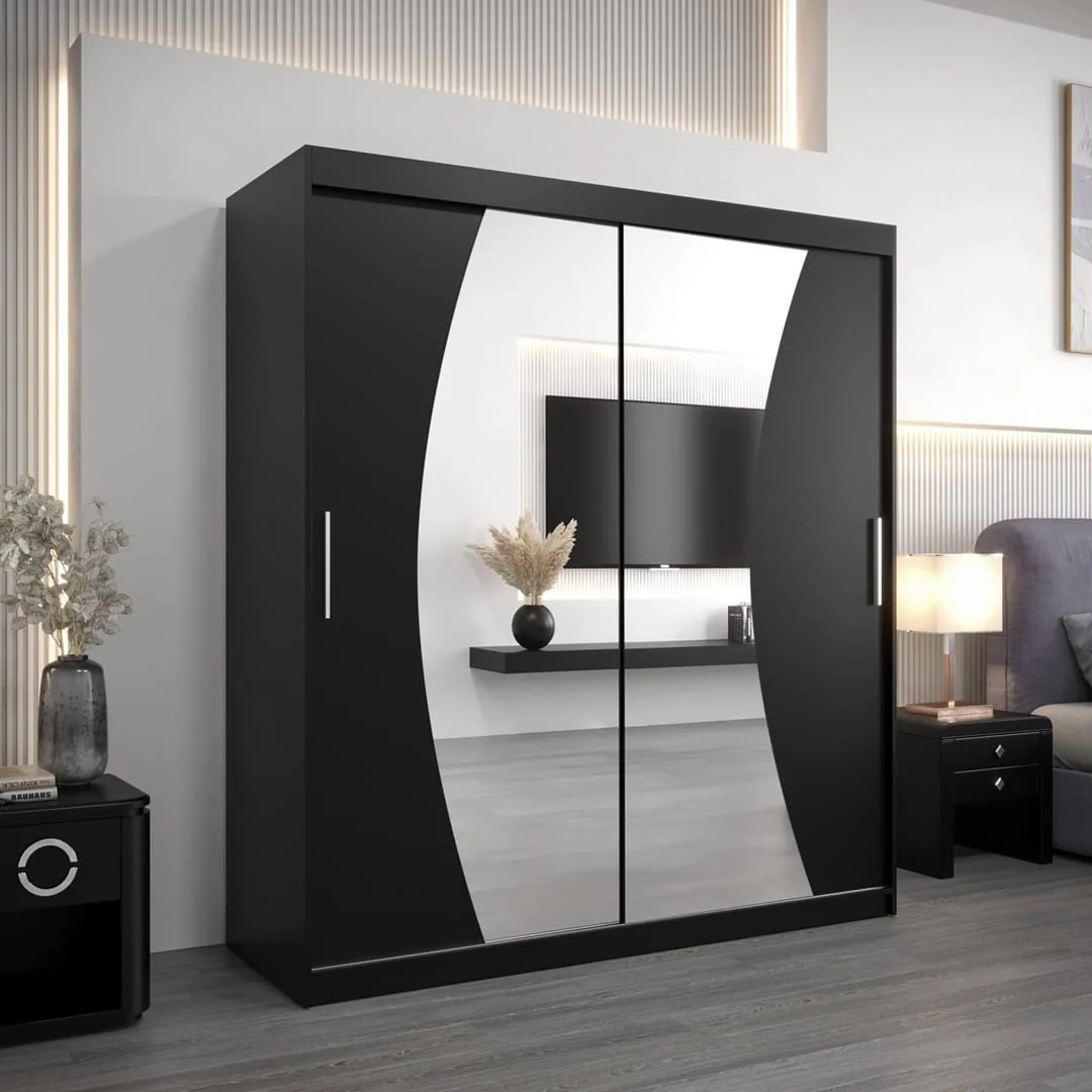 Wave Sliding Door Wardrobe 180cm - Image 9