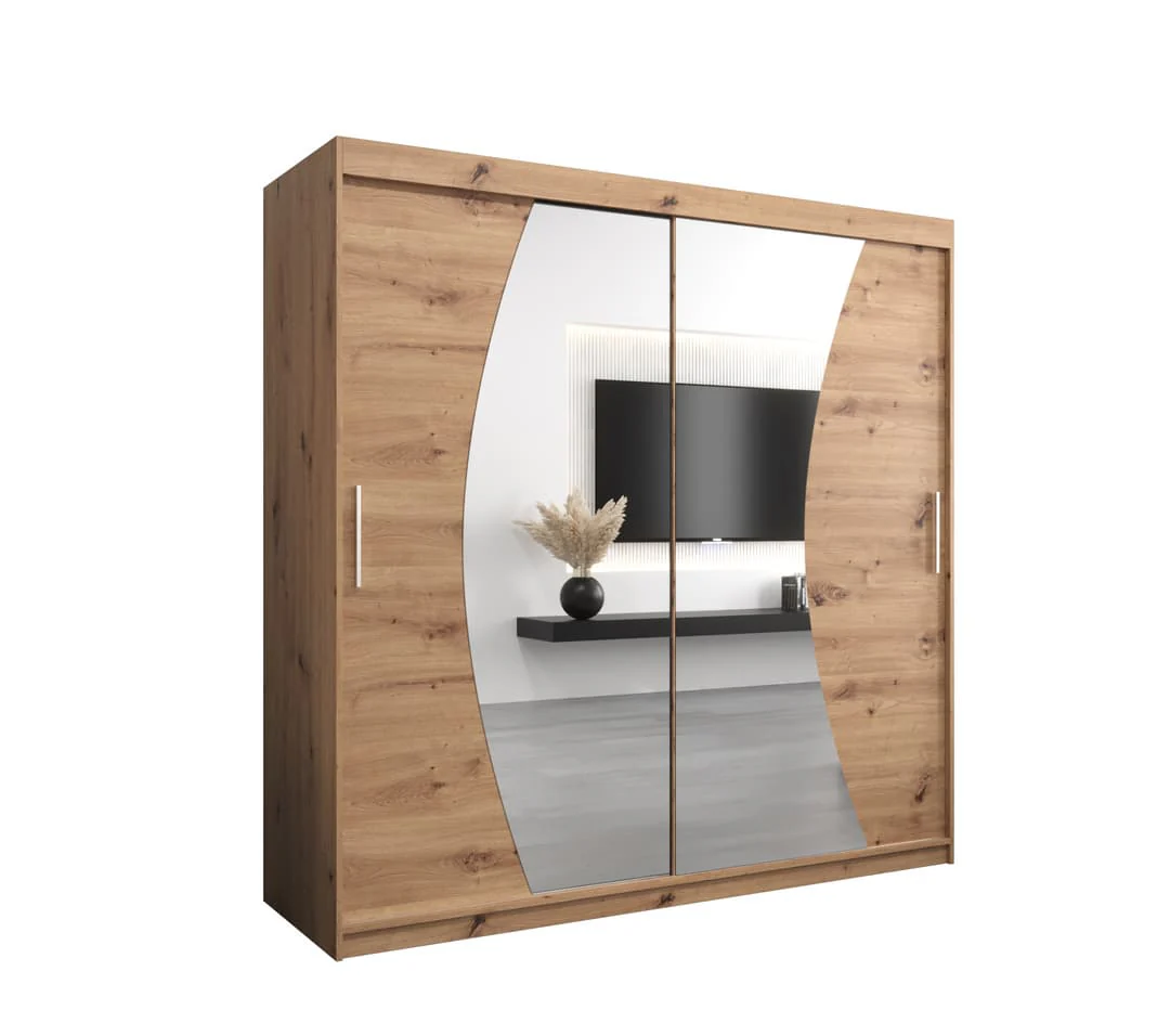 Wave Sliding Door Wardrobe 200cm - Image 10