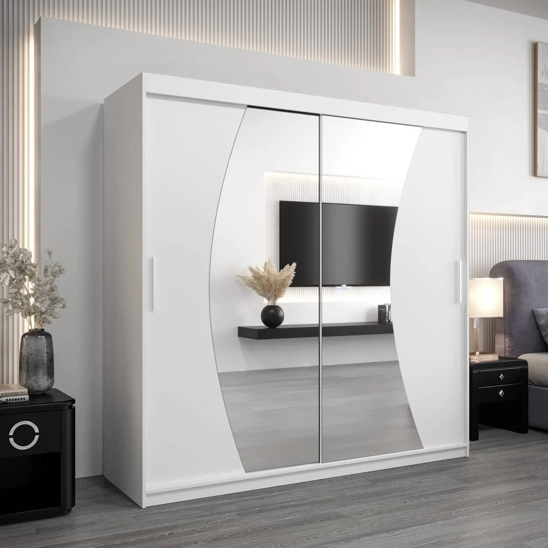 Wave Sliding Door Wardrobe 200cm - Image 5