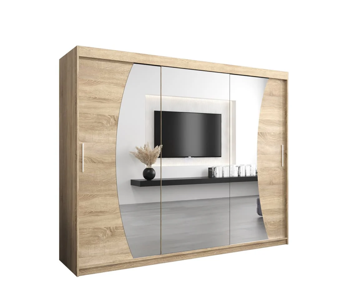 Wave Sliding Door Wardrobe 250cm - Image 15