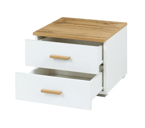 Wood WD23 Pair of Bedside Cabinets - Image 3