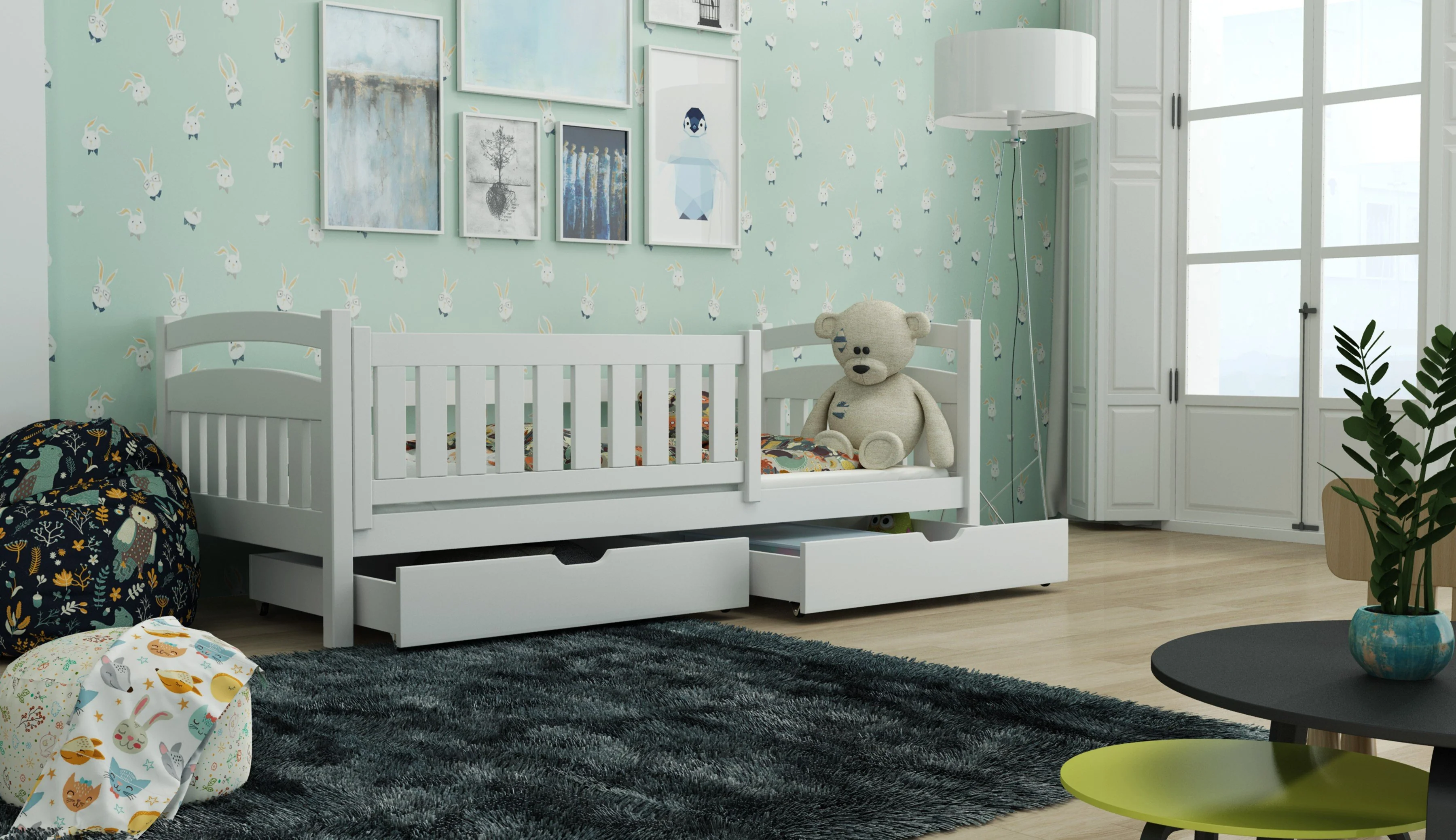 Wooden Bed Terry with Storage - Image 2